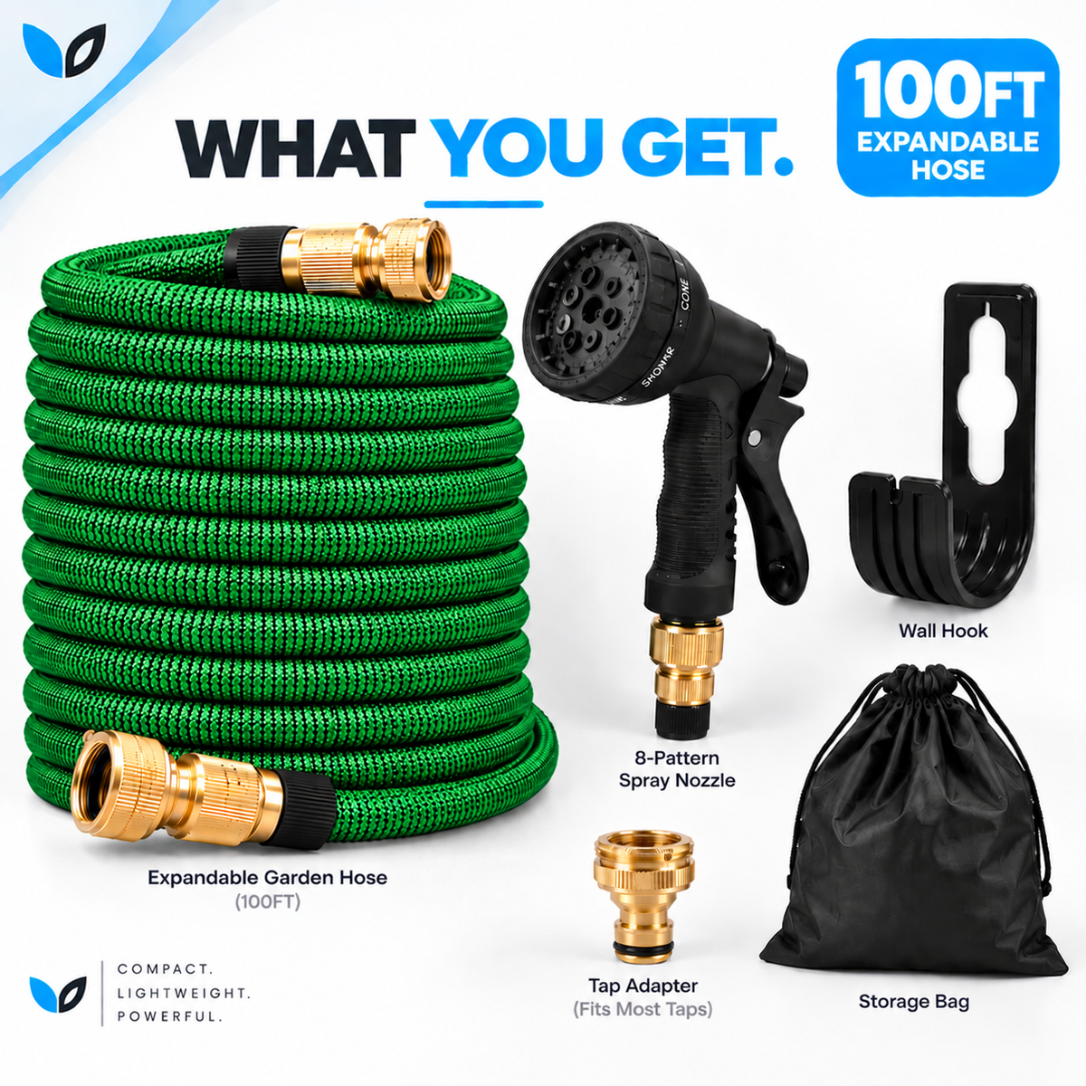 Expandable Easy-Storage Garden Hose