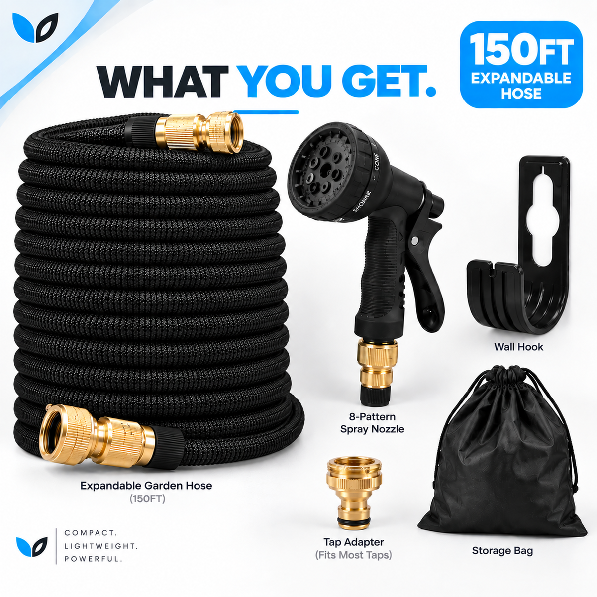 Expandable Easy-Storage Garden Hose