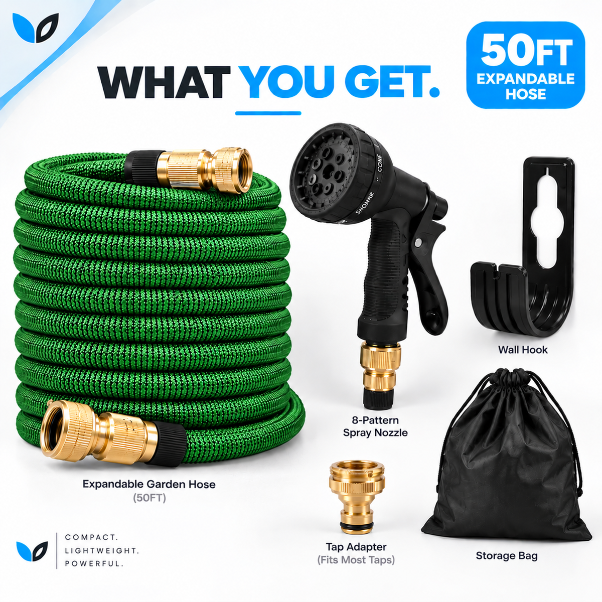 Expandable Easy-Storage Garden Hose