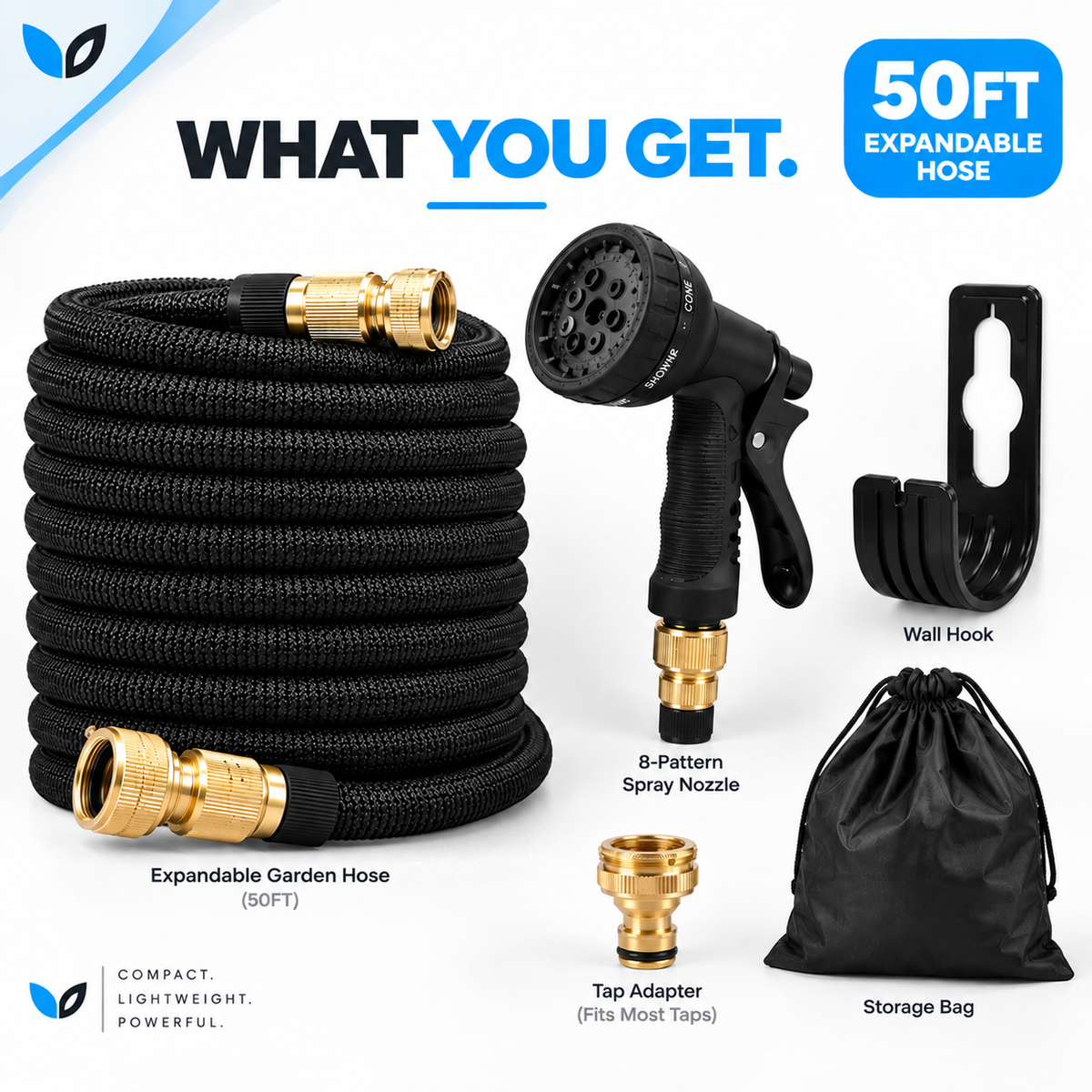 Expandable Easy-Storage Garden Hose