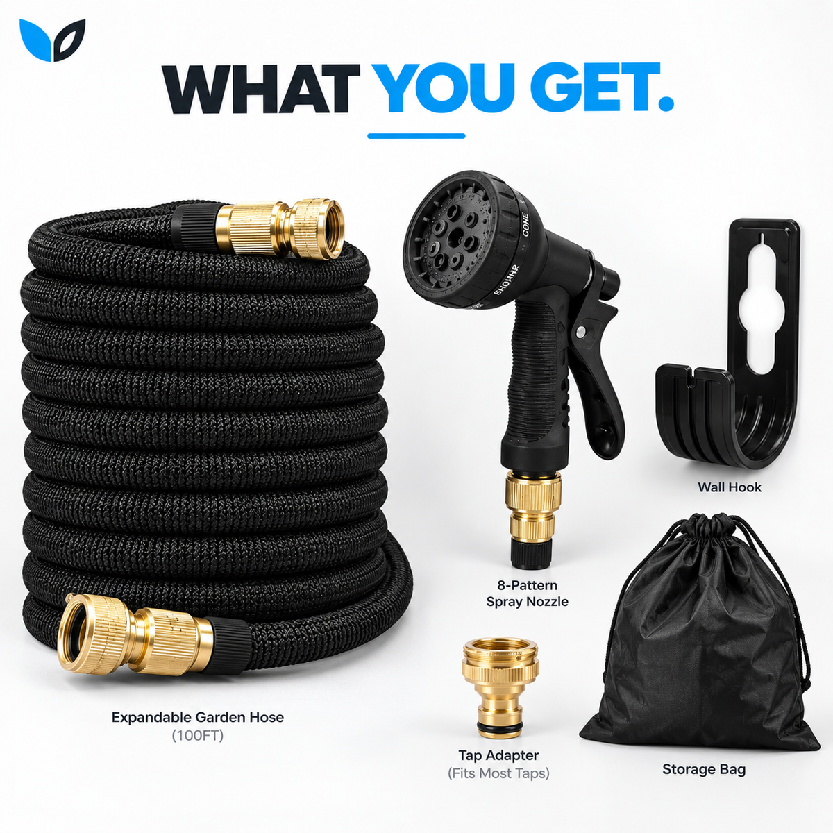 Expandable Easy-Storage Garden Hose